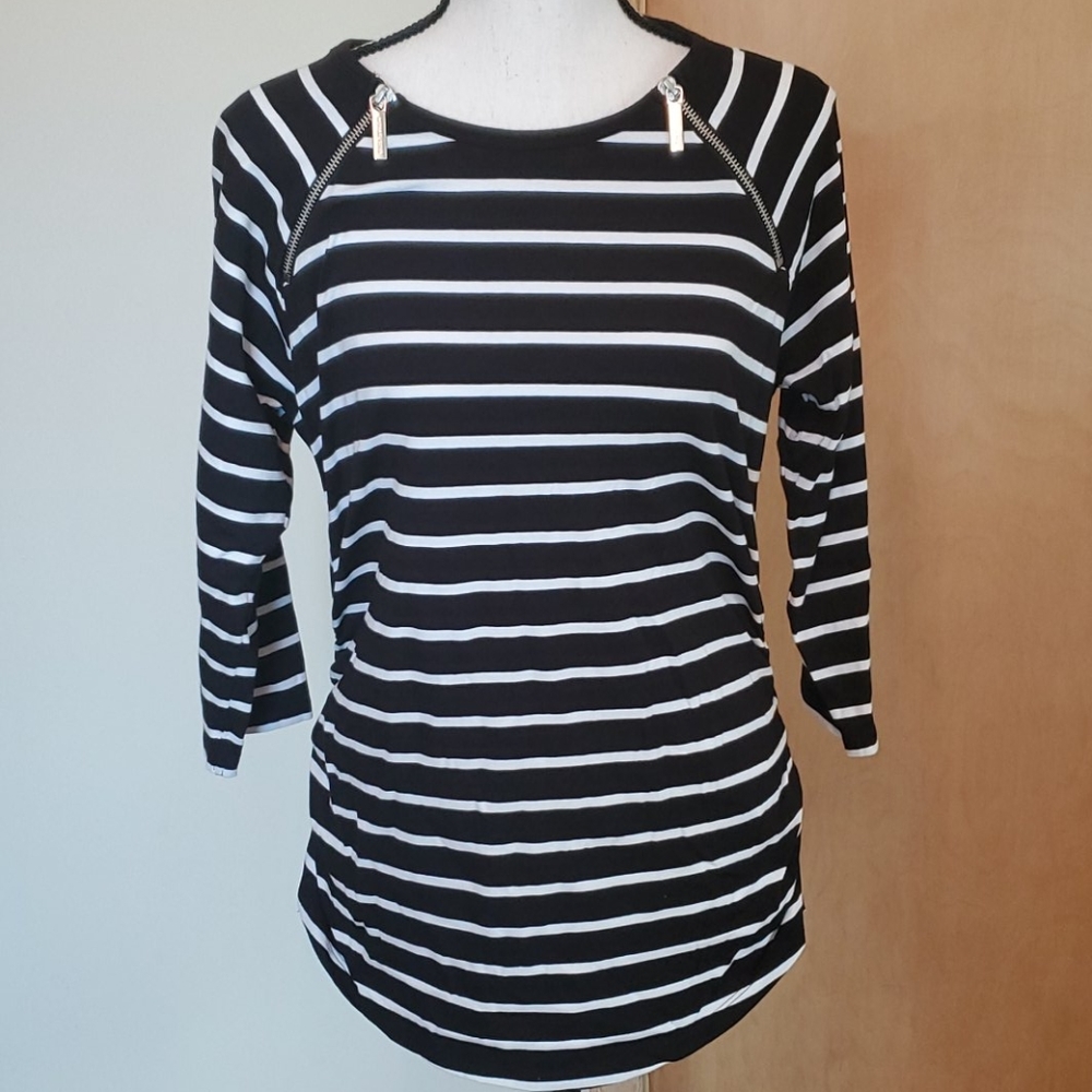 Michael Michael Kors stripped zipper top - XL